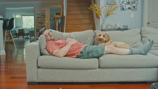 Man on Couch Napping