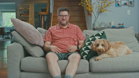 Man on Couch Pretends Pillows are His Friends Which Makes His Dog Jealous